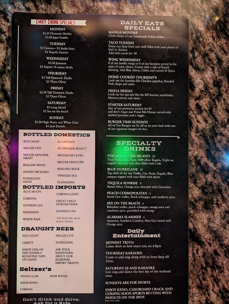 Back Draft Bar and Grill Menu image 4